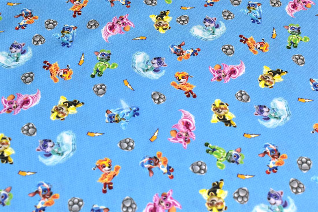 Blue Little Johnny Printed 100% Cotton Fabric