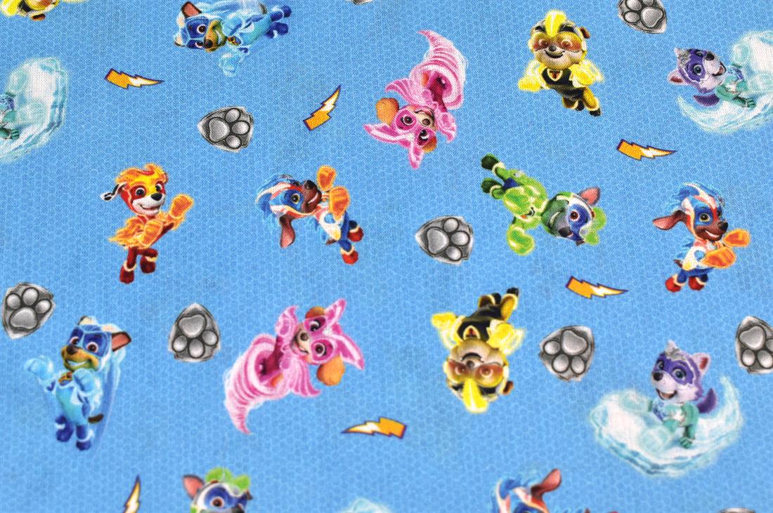 Blue Little Johnny Printed 100% Cotton Fabric