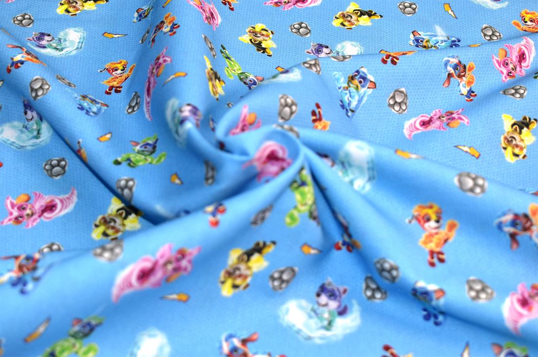 Blue Little Johnny Printed 100% Cotton Fabric