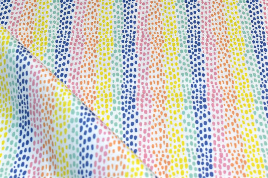 Little Johnny Rainbow Spots Printed 100% Cotton Fabric