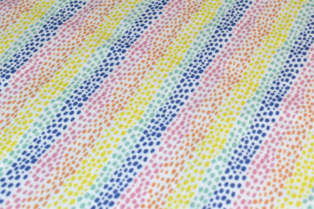 Little Johnny Rainbow Spots Printed 100% Cotton Fabric