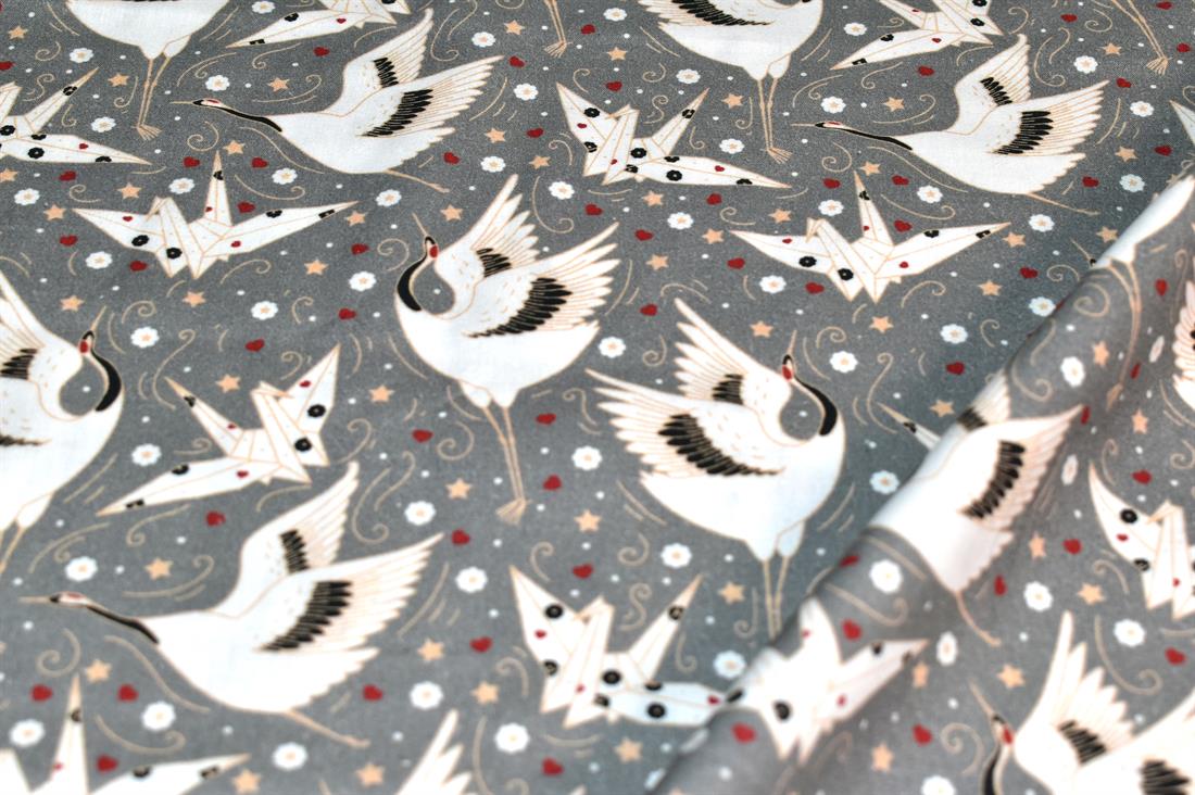 Grey Little Johnny Printed 100% Cotton Fabric