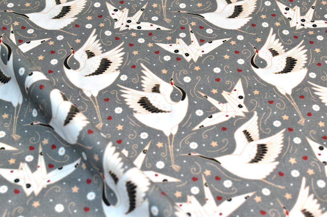 Grey Little Johnny Printed 100% Cotton Fabric