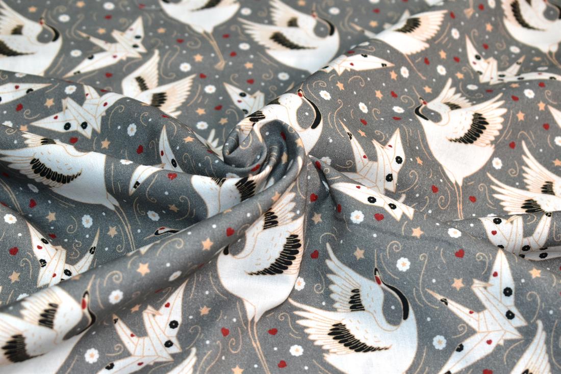 Grey Little Johnny Printed 100% Cotton Fabric