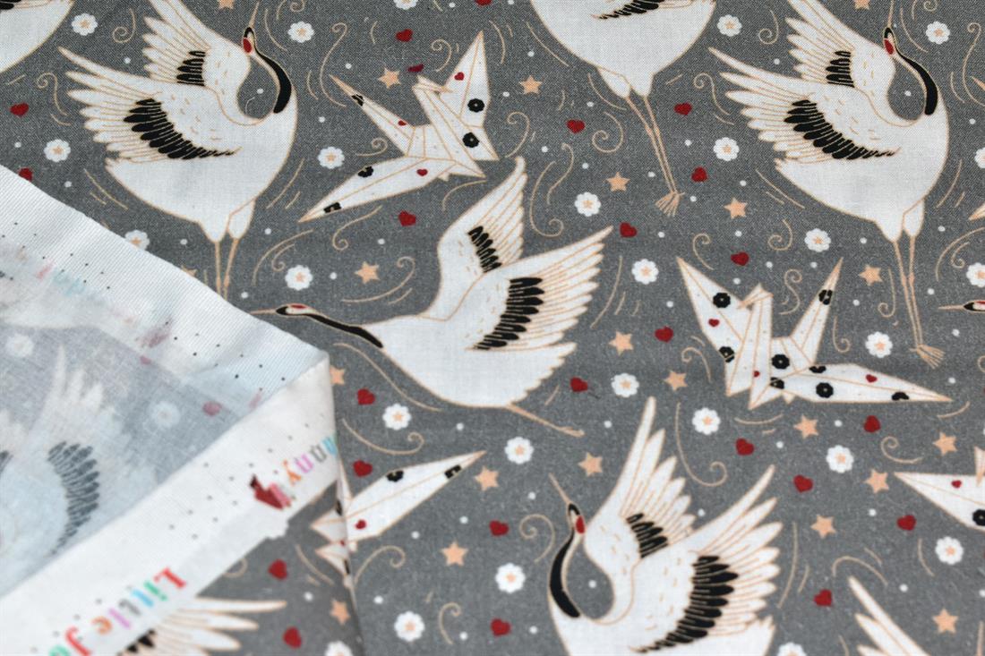 Grey Little Johnny Printed 100% Cotton Fabric