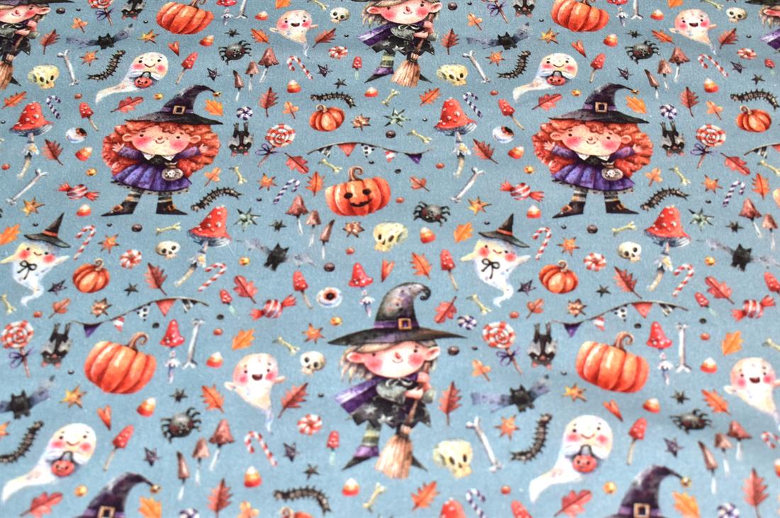 Grey Little Johnny Printed 100% Cotton Fabric