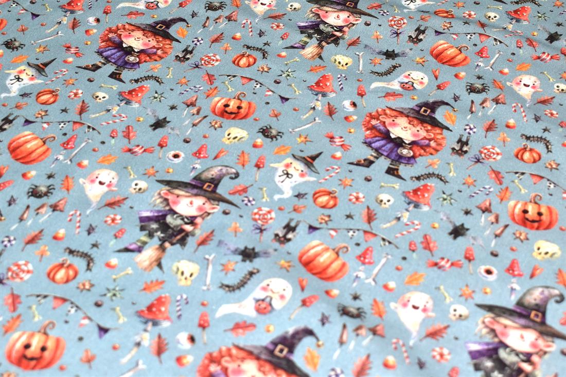 Grey Little Johnny Printed 100% Cotton Fabric