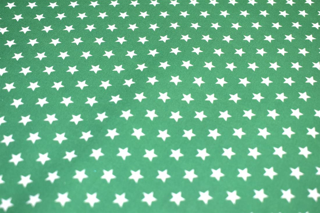 Green Stars Printed 100% Cotton Fabric