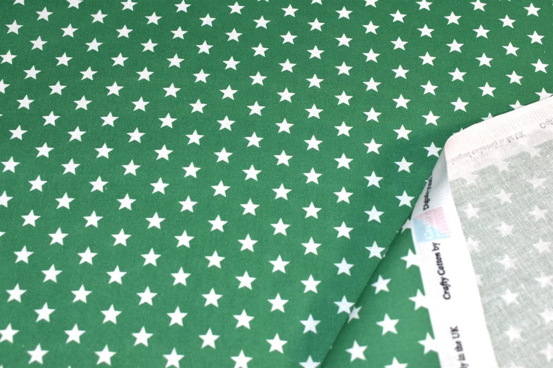 Green Stars Printed 100% Cotton Fabric