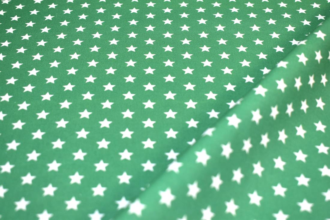 Green Stars Printed 100% Cotton Fabric
