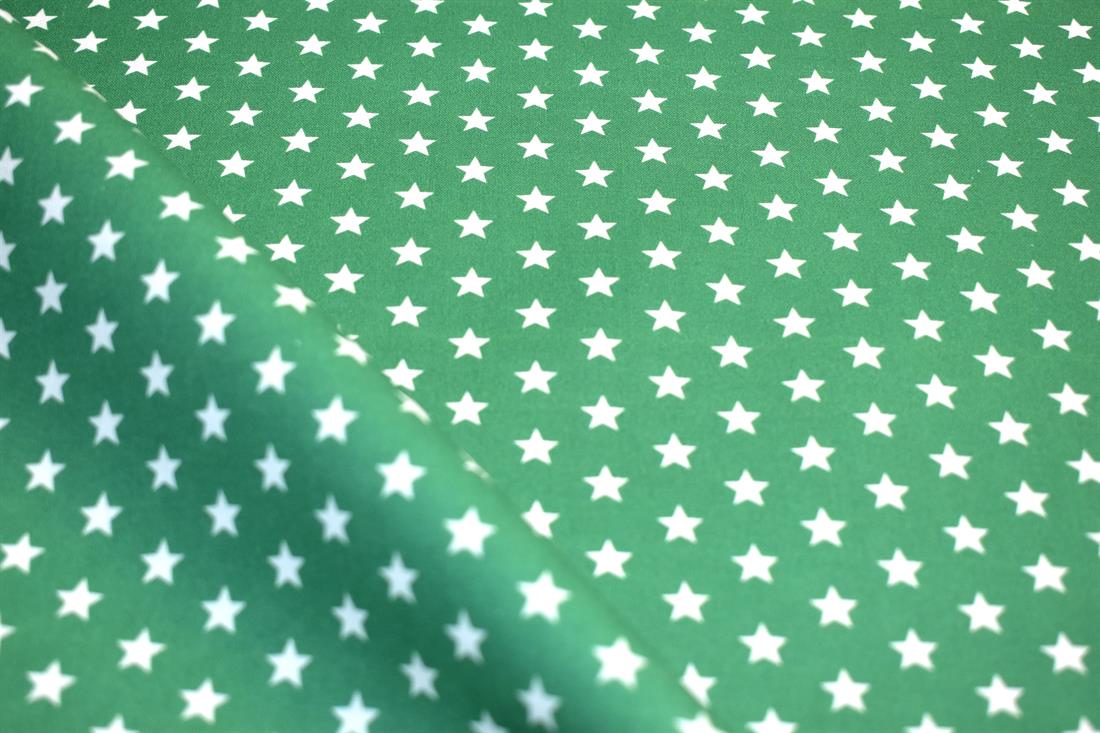 Green Stars Printed 100% Cotton Fabric