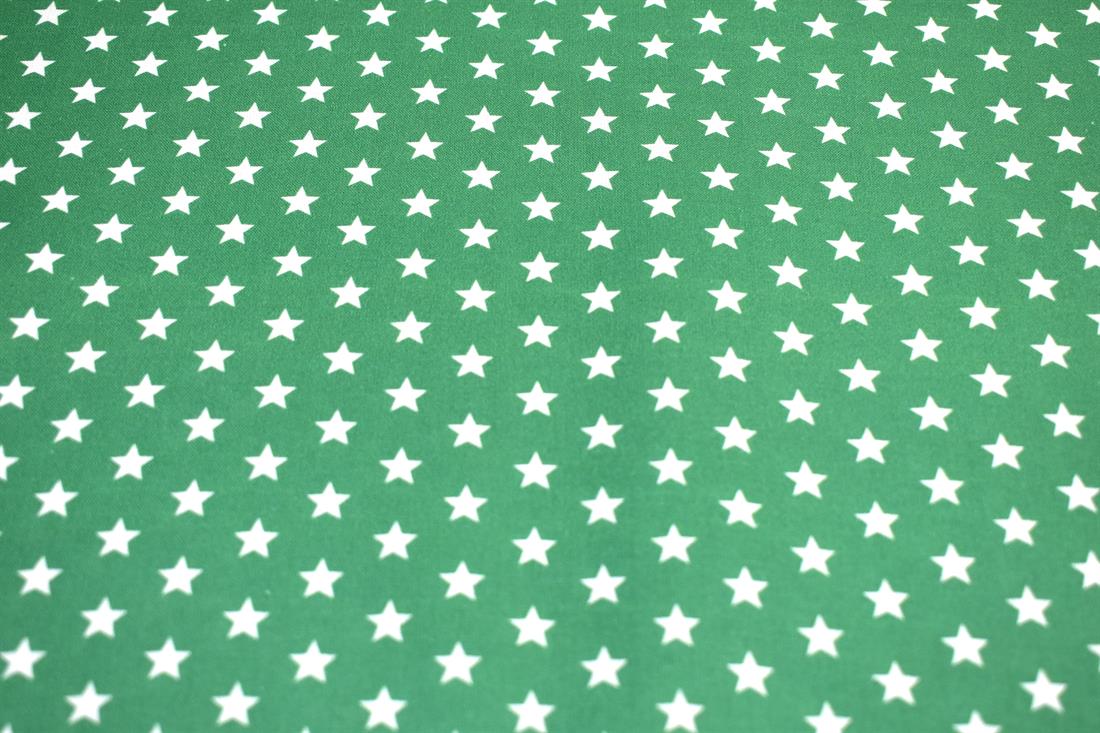 Green Stars Printed 100% Cotton Fabric
