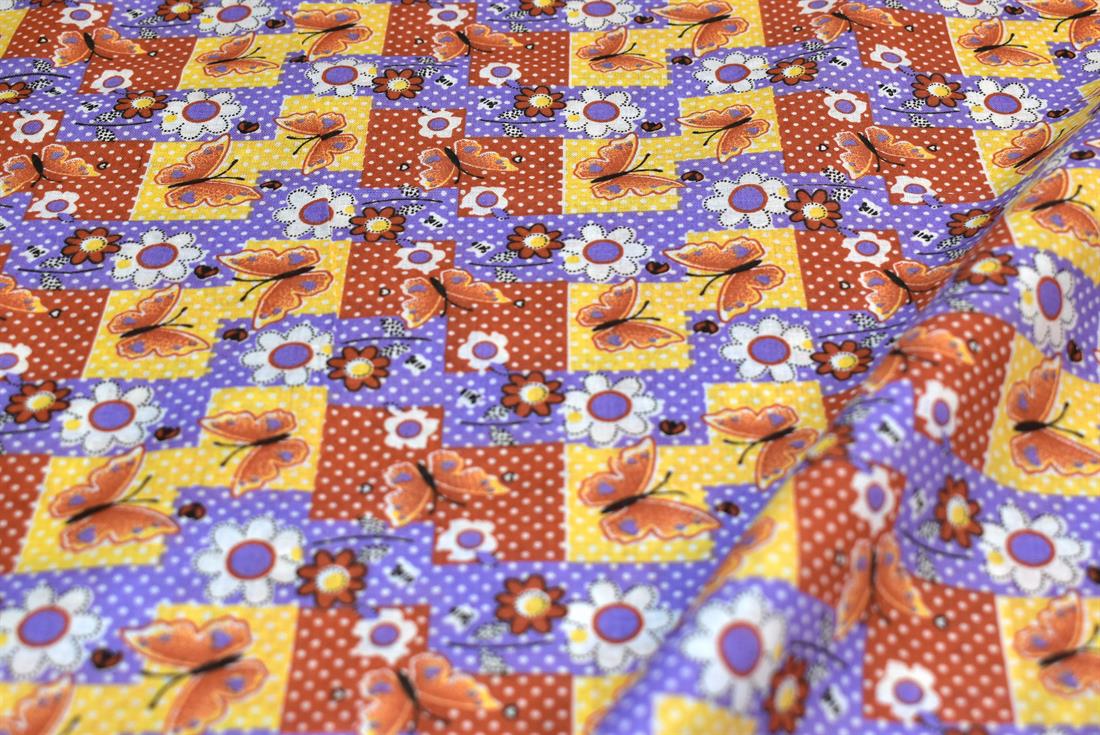 Butterfly Printed Cotton Fabric
