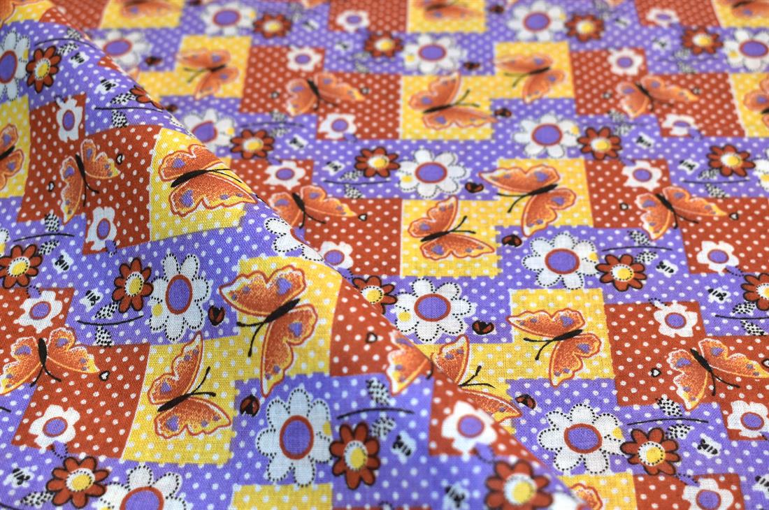 Butterfly Printed Cotton Fabric