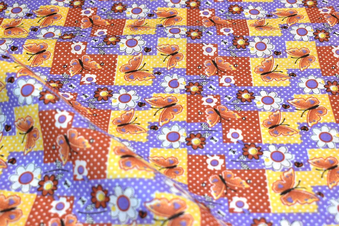 Butterfly Printed Cotton Fabric