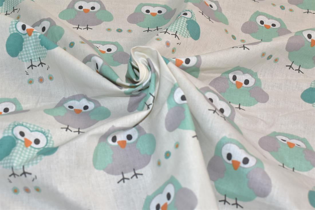 Ivory Brid Printed 100% Cotton Fabric