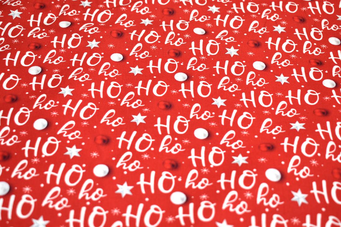 Red Christmas Printed 100% Cotton Fabric