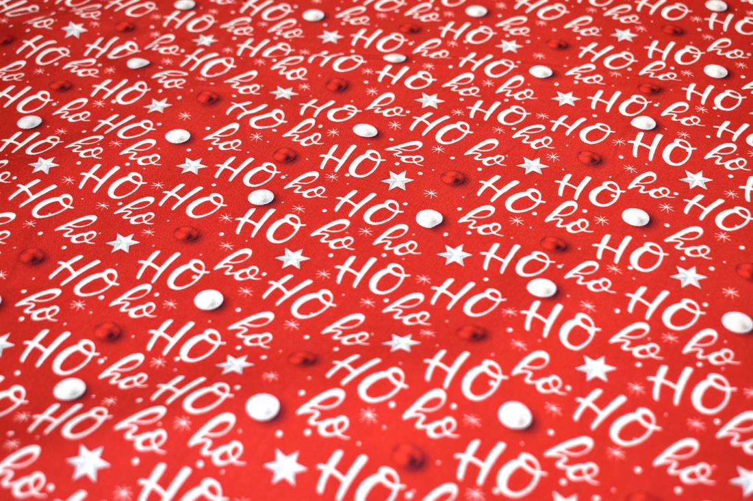 Red Christmas Printed 100% Cotton Fabric