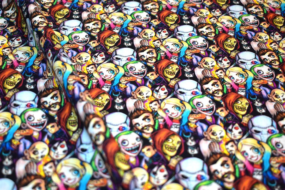 Halloween The Scare Squad Printed 100% Cotton Fabric