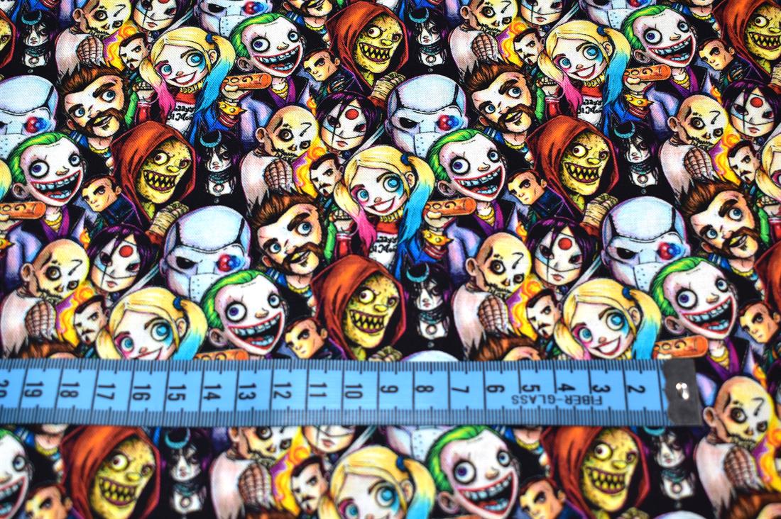 Halloween The Scare Squad Printed 100% Cotton Fabric