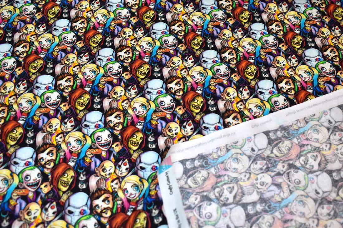 Halloween The Scare Squad Printed 100% Cotton Fabric
