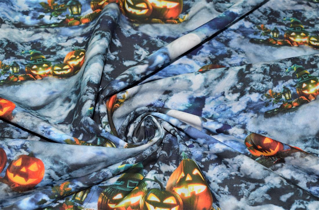 Dark Navy Castle Print 100% Cotton
