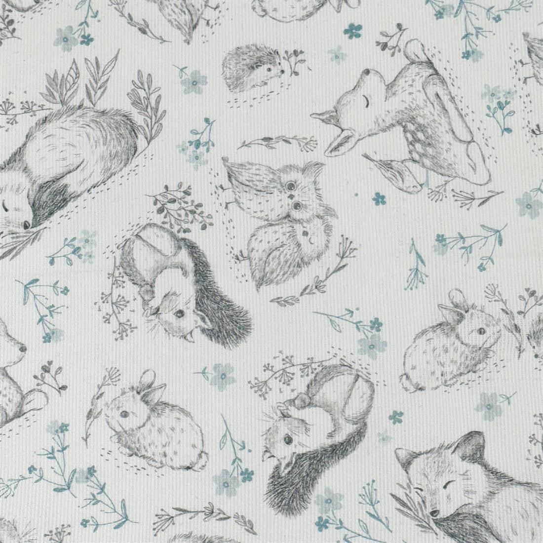 Woodland Creatures Crafty Cotton Fabric