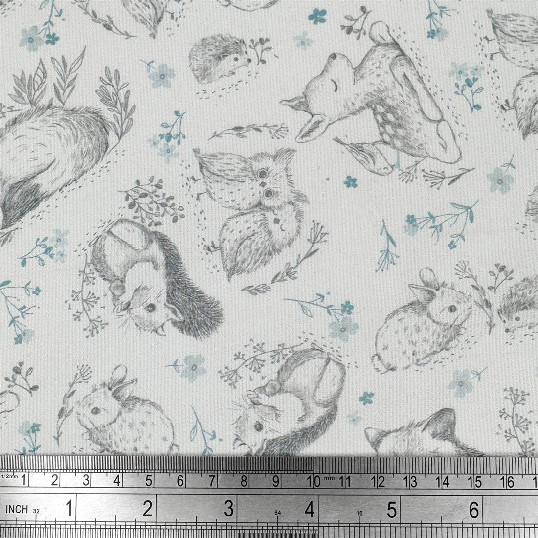 Woodland Creatures Crafty Cotton Fabric