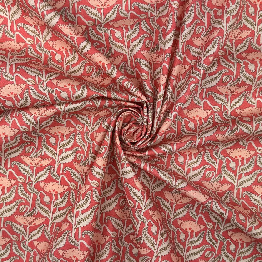 Maurice Pillard Verneuil Poppy William Morris Crafty 100% Cotton…