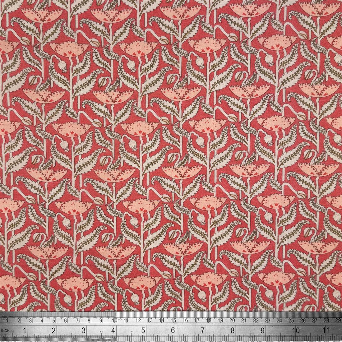 Maurice Pillard Verneuil Poppy William Morris Crafty 100% Cotton…