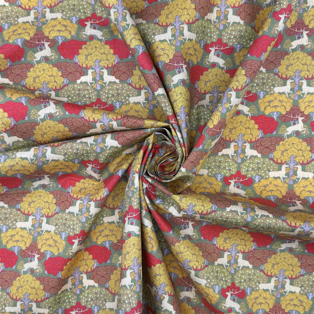 Maurice Pillard Verneuil Deer William Morris Crafty 100% Cotton Fabric