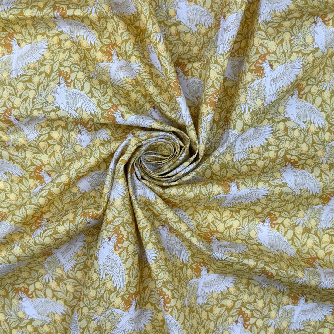 Maurice Pillard Verneuil Cockatoos William Morris Crafty 100% Cotton…