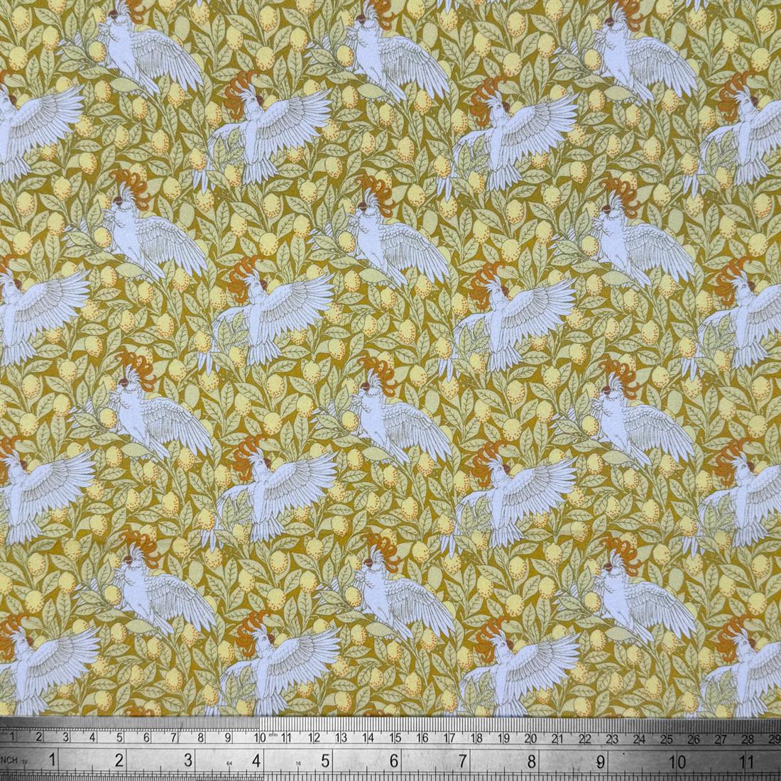 Maurice Pillard Verneuil Cockatoos William Morris Crafty 100% Cotton…