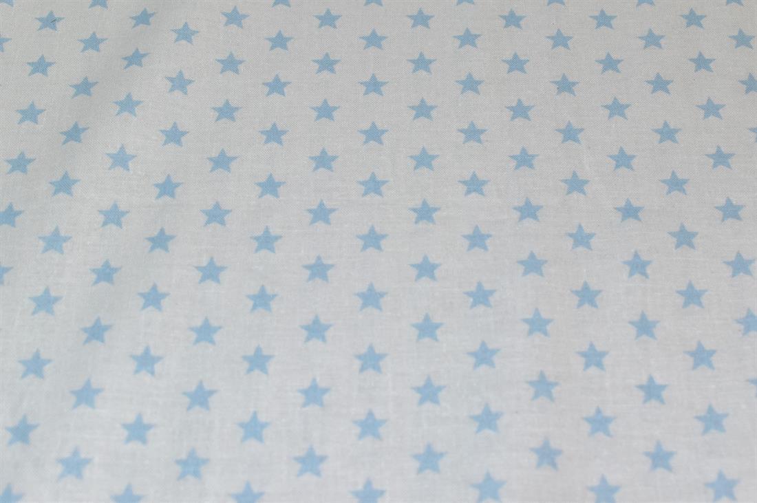 Light Blue Small Star Printed 100% Cotton Fabric