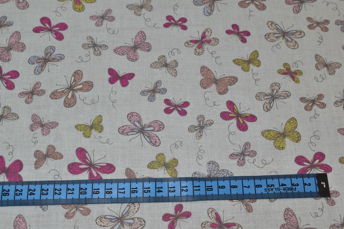 Woodland Butterflies Printed 100% Cotton Lifestyle Fabric