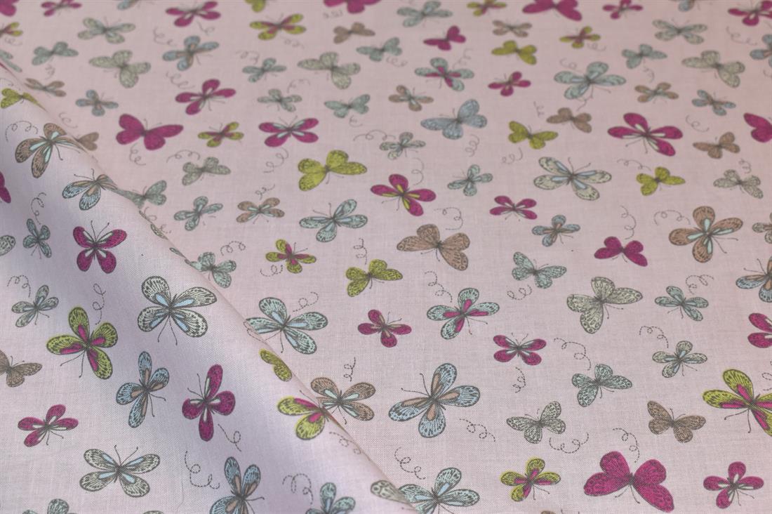 Woodland Butterflies Printed 100% Cotton Lifestyle Fabric