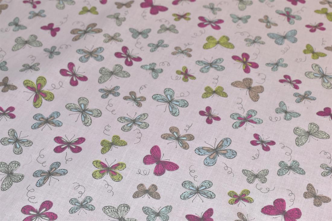 Woodland Butterflies Printed 100% Cotton Lifestyle Fabric