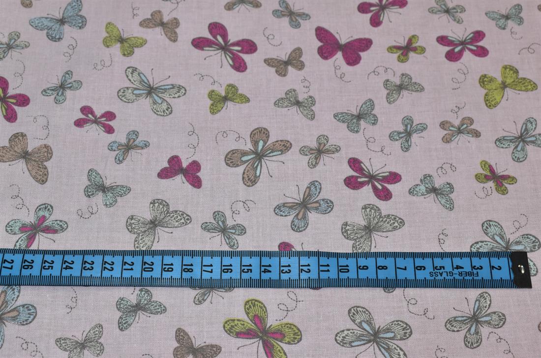Woodland Butterflies Printed 100% Cotton Lifestyle Fabric