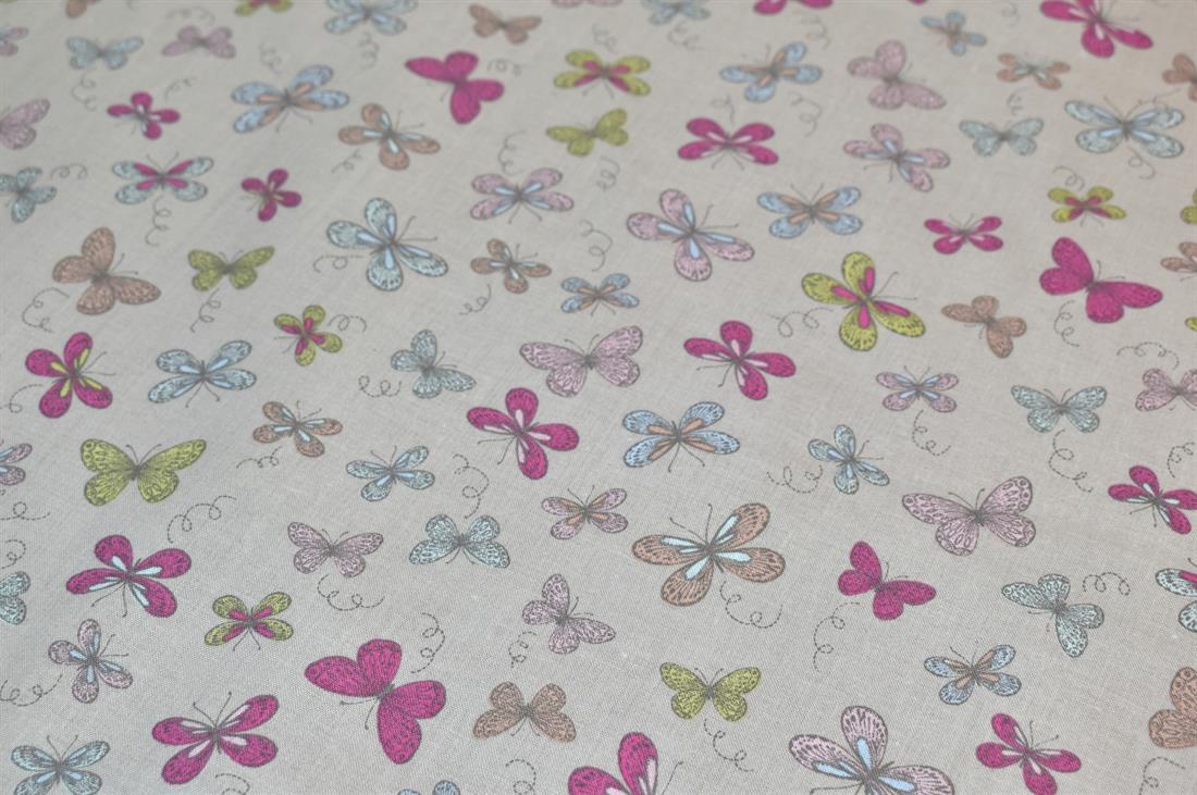 Woodland Butterflies Printed 100% Cotton Lifestyle Fabric