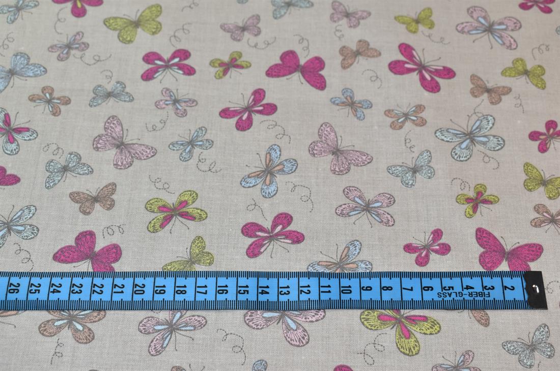 Woodland Butterflies Printed 100% Cotton Lifestyle Fabric