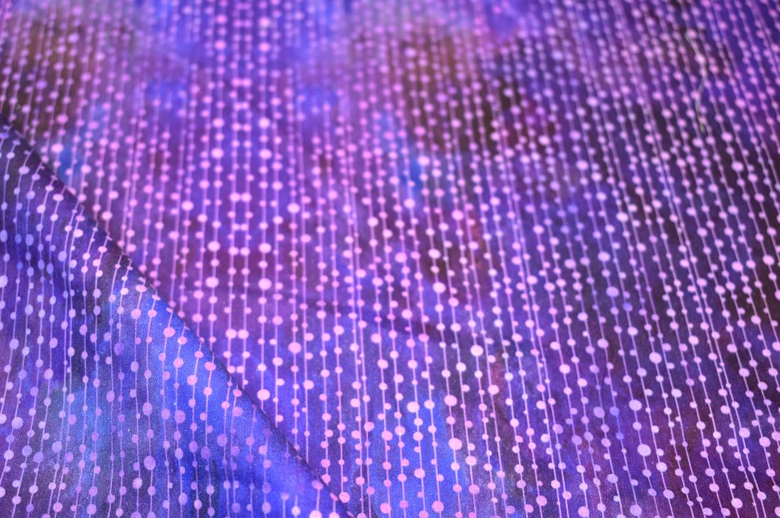 Purple Spots/Strips Printed 100% Cotton Fabric