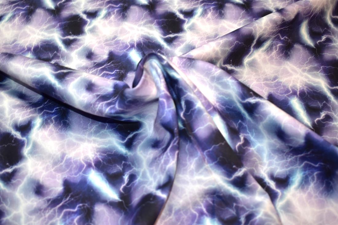 Purple Lightening Printed 100% Cotton Fabric