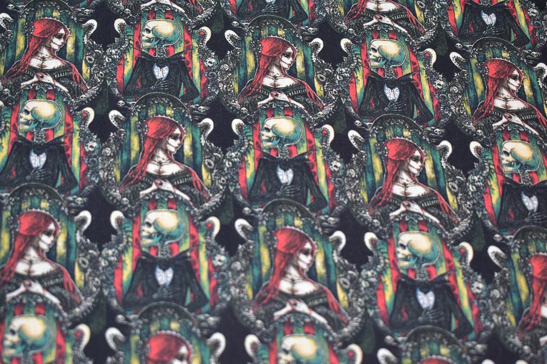 Black Love Hurts Printed 100% Cotton Fabric