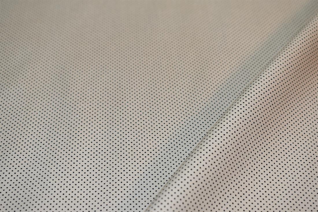 Beige & Black Pin Spots Printed 100% Cotton Poplin