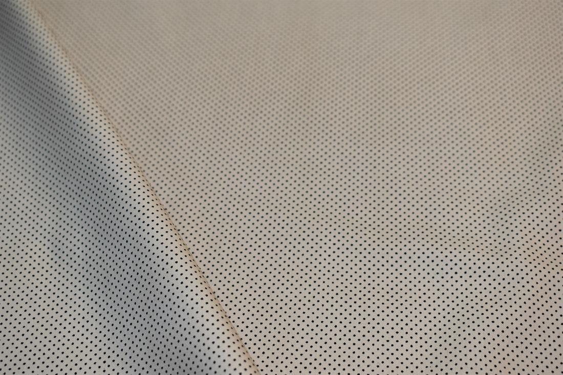 Beige & Black Pin Spots Printed 100% Cotton Poplin