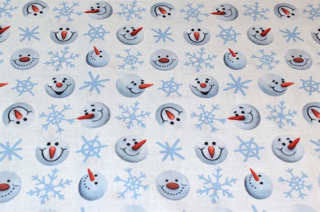 White Little Johnny Printed 100% Cotton Fabric