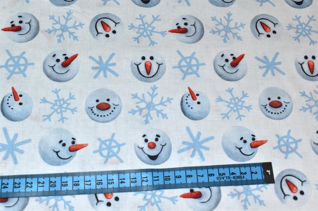 White Little Johnny Printed 100% Cotton Fabric