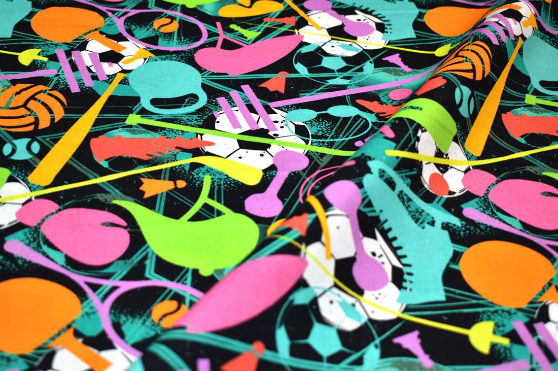 Black Printed Crafty Cottons 100% Fabric