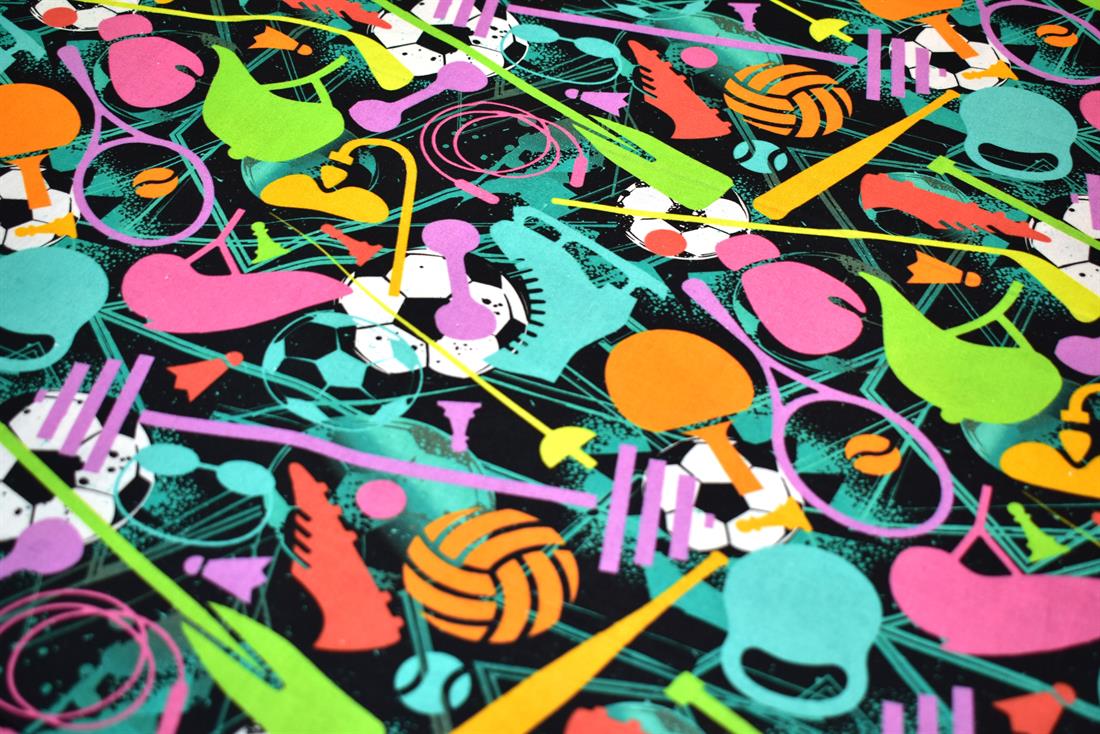 Black Printed Crafty Cottons 100% Fabric