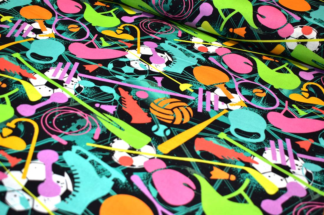 Black Printed Crafty Cottons 100% Fabric